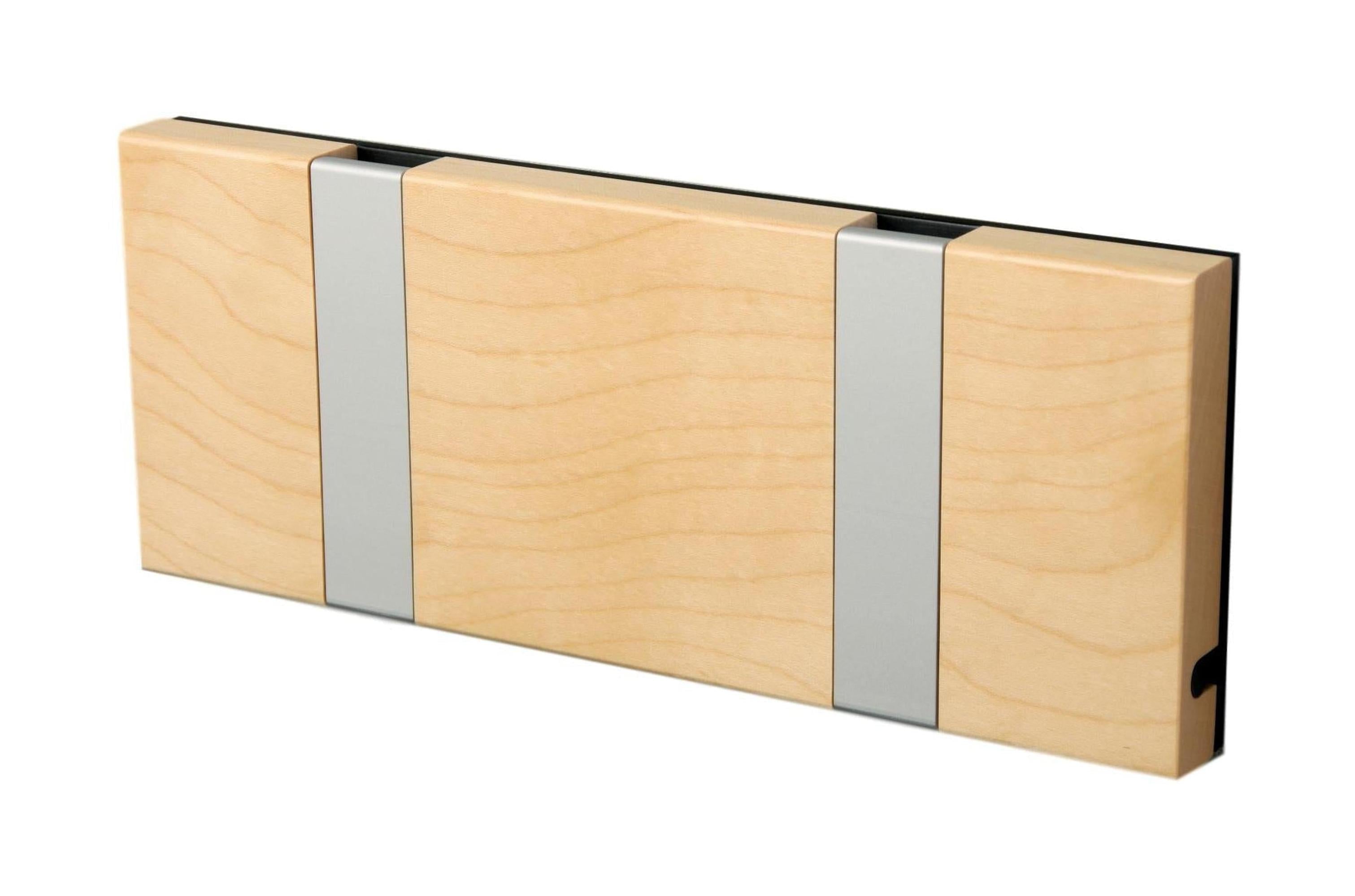 [product_category]-Loca Knax Horizontal Coat Rack 2 Hooks, Maple/Grey-LOCA-5711394120476-10272-LOC-1