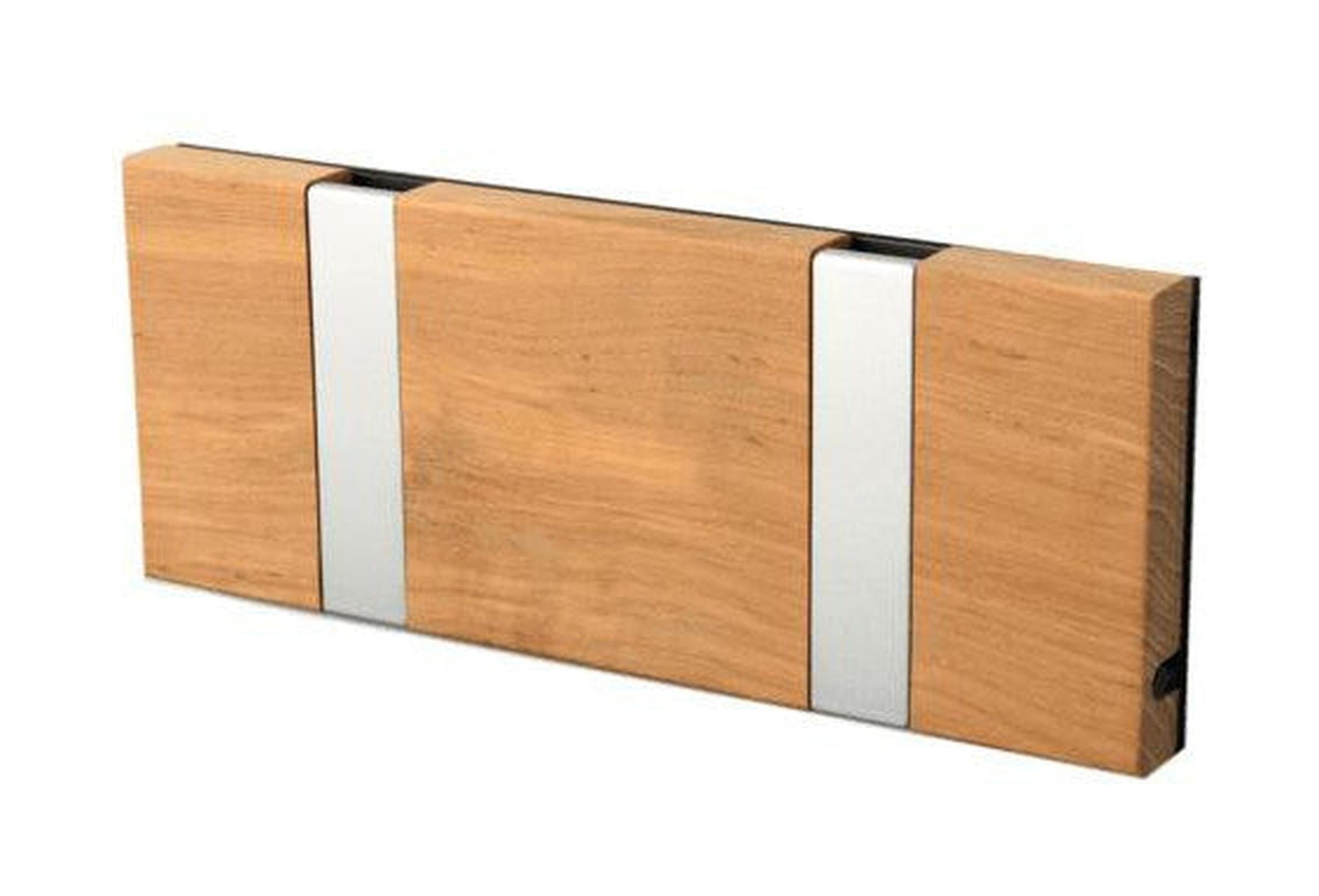 [product_category]-Loca Knax Horizontal Coat Rack 2 Hooks, Teak Oiled/Grey-LOCA-5711394120162-102132O-LOC-1