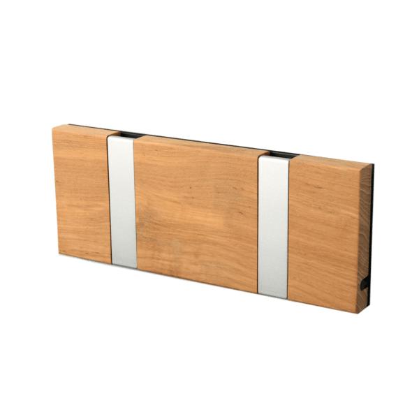 [product_category]-Loca Knax Horizontal Coat Rack 2 Hooks, Teak Oiled/Grey-LOCA-5711394120162-102132O-LOC-2