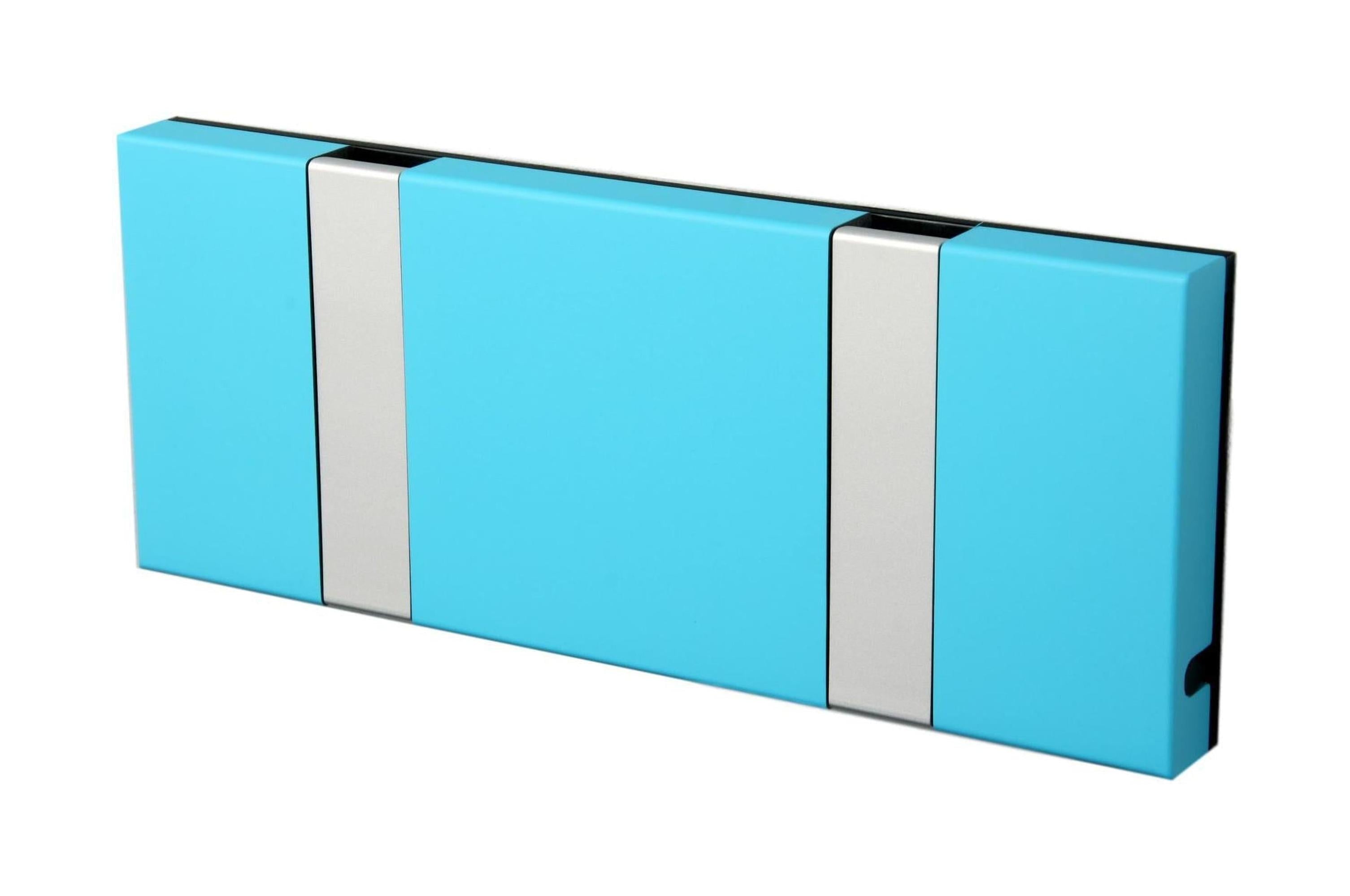 [product_category]-Loca Knax Horizontal Coat Rack 2 Hooks, Turquoise/Grey-LOCA-5711394120308-102262-LOC-1