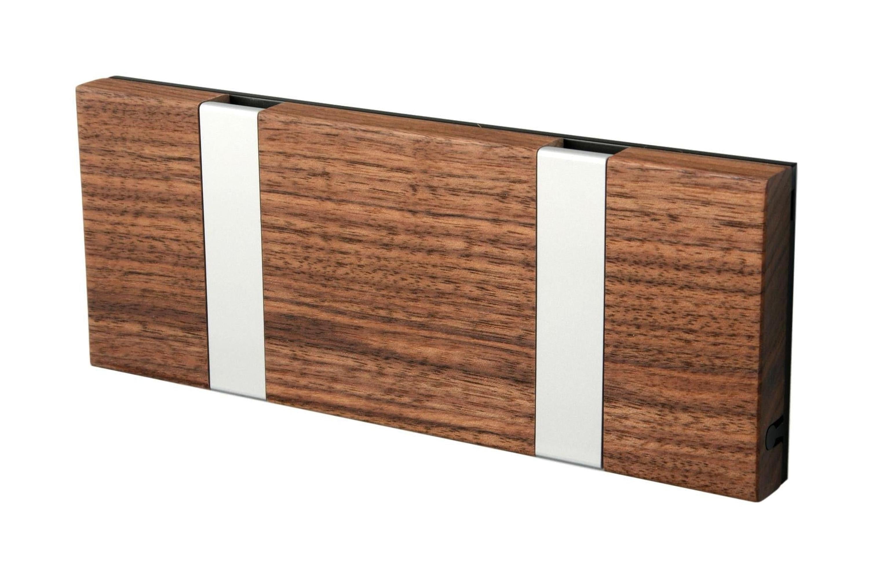 [product_category]-Loca Knax Horizontal Coat Rack 2 Hooks, Walnut/Grey-LOCA-5711394120100-102112-LOC-1