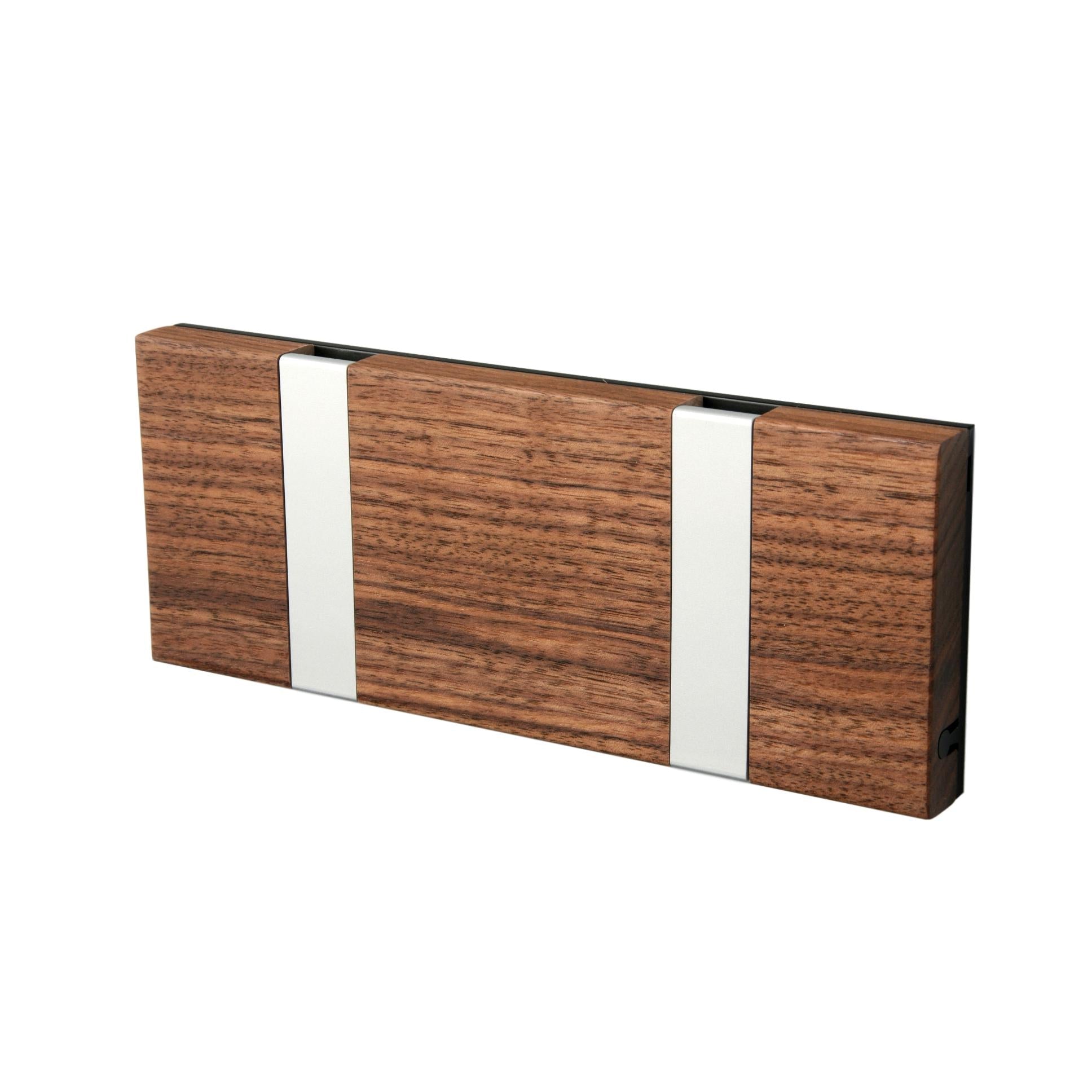 [product_category]-Loca Knax Horizontal Coat Rack 2 Hooks, Walnut/Grey-LOCA-5711394120100-102112-LOC-2