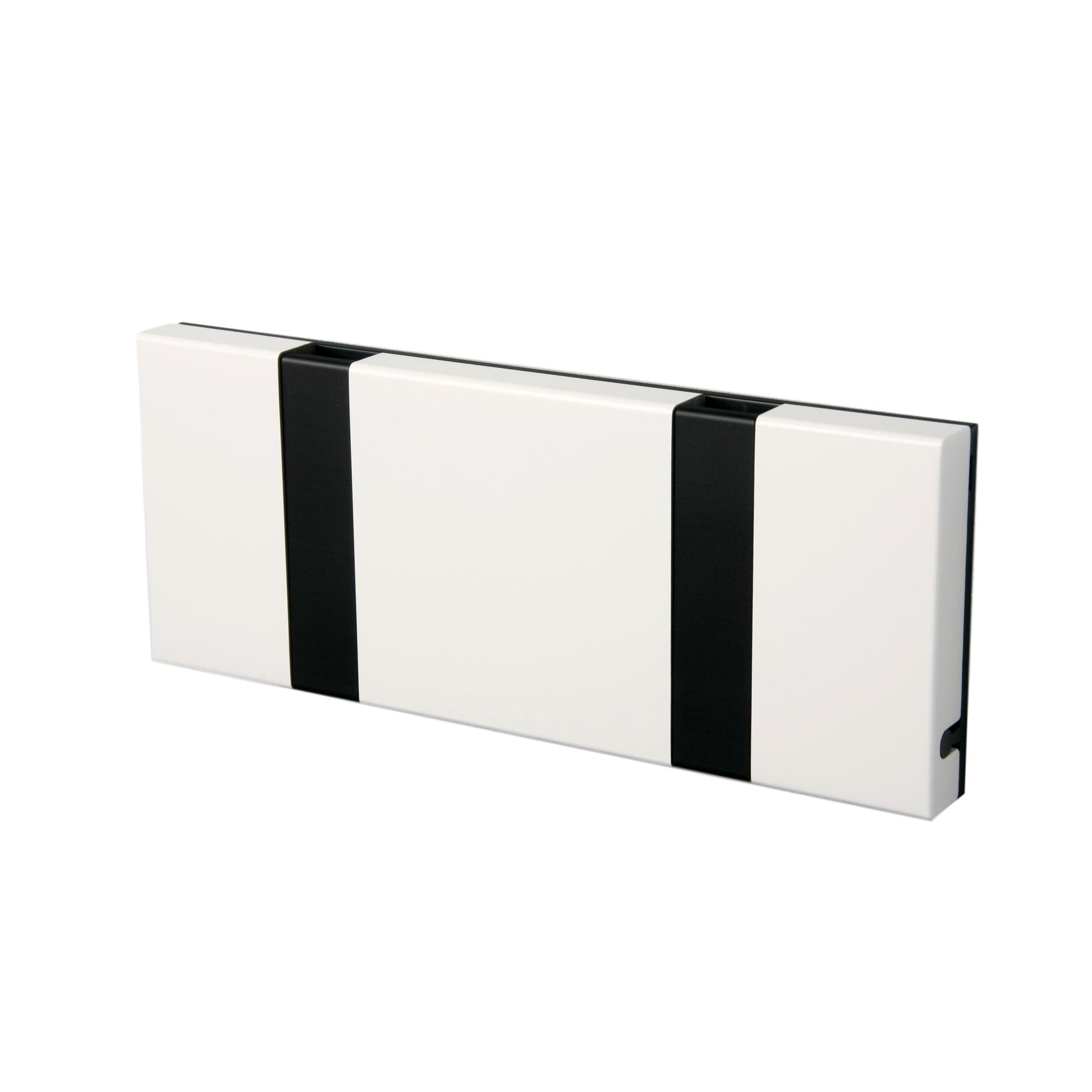 [product_category]-Loca Knax Horizontal Coat Rack 2 Hooks, White/Black-LOCA-5711394120414-10261-LOC-2