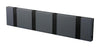 Loca Knax Horizontal Coat Rack 4 Hooks, Anthracite/Black