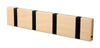 Loca Knax Horizontal Coat Rack 4 Hooks, Beech Oiled/Black