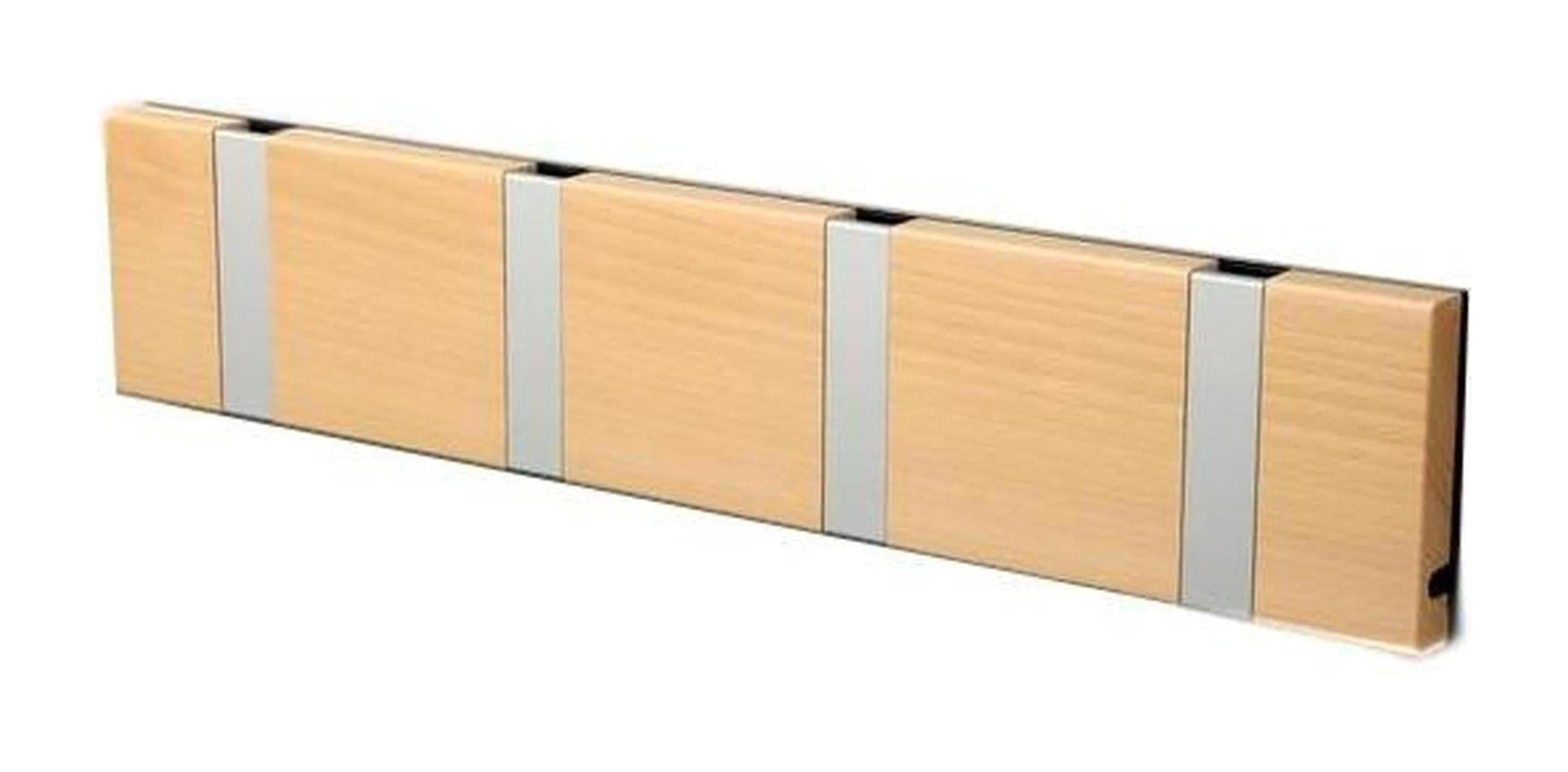 [product_category]-Loca Knax Horizontal Coat Rack 4 Hooks, Beech/Grey-LOCA-5711394140054-10412-LOC-1