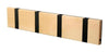 Loca Knax Horizontal Coat Rack 4 Hooks, Birch Oiled/Black