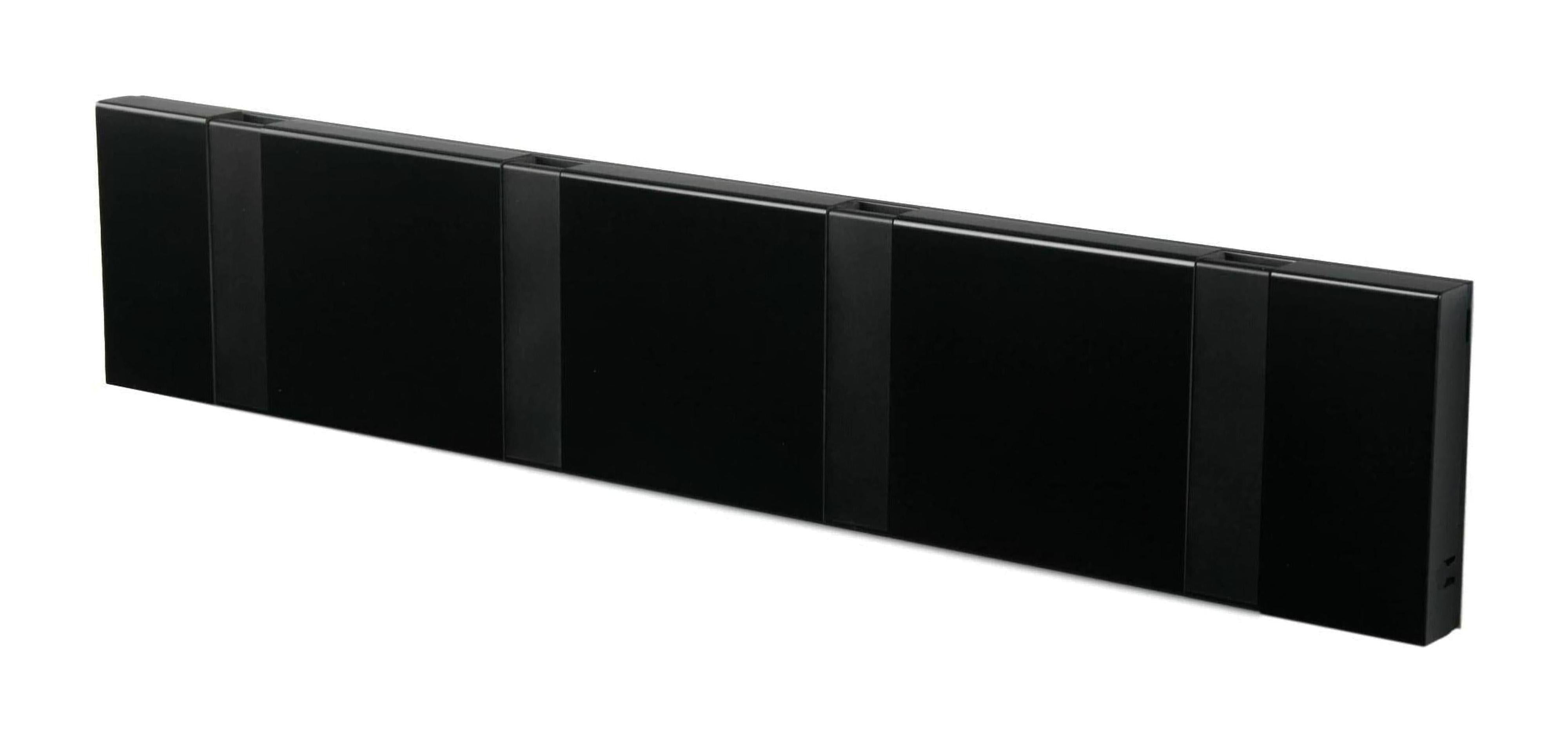 [product_category]-Loca Knax Horizontal Coat Rack 4 Hooks, Black/Black-LOCA-5711394140399-10451-LOC-1