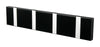 Loca Knax Horizontal Coat Rack 4 Hooks, Black/Grey