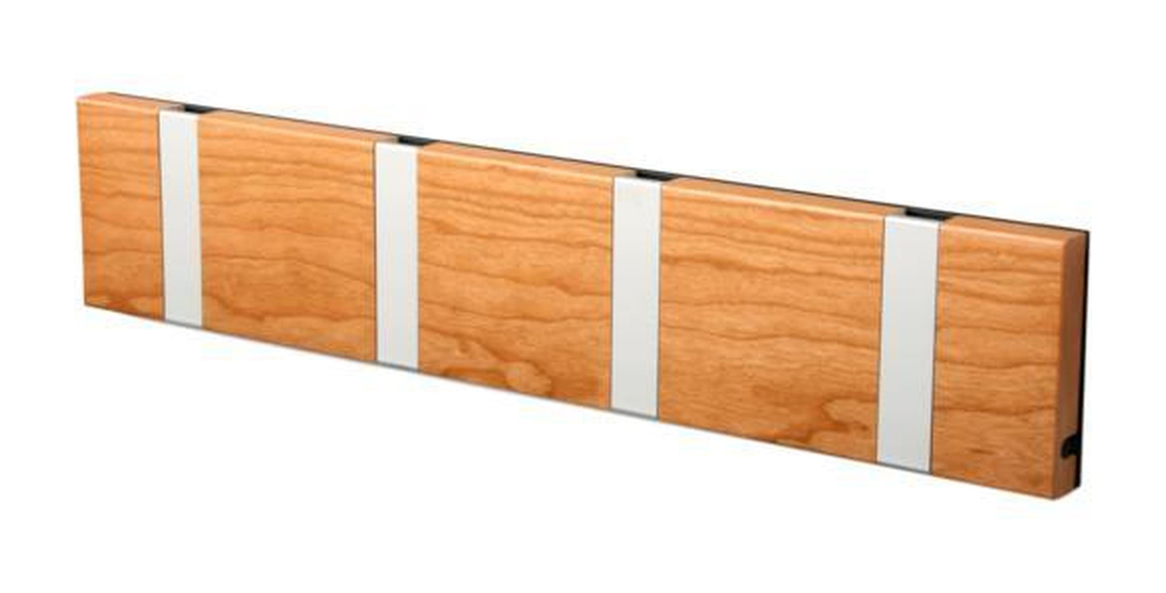 [product_category]-Loca Knax Horizontal Coat Rack 4 Hooks, Cherry Oiled/Grey-LOCA-5711394140382-10442O-LOC-1