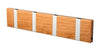 Loca Knax Horizontal Coat Rack 4 Hooks, Cherry Oiled/Grey