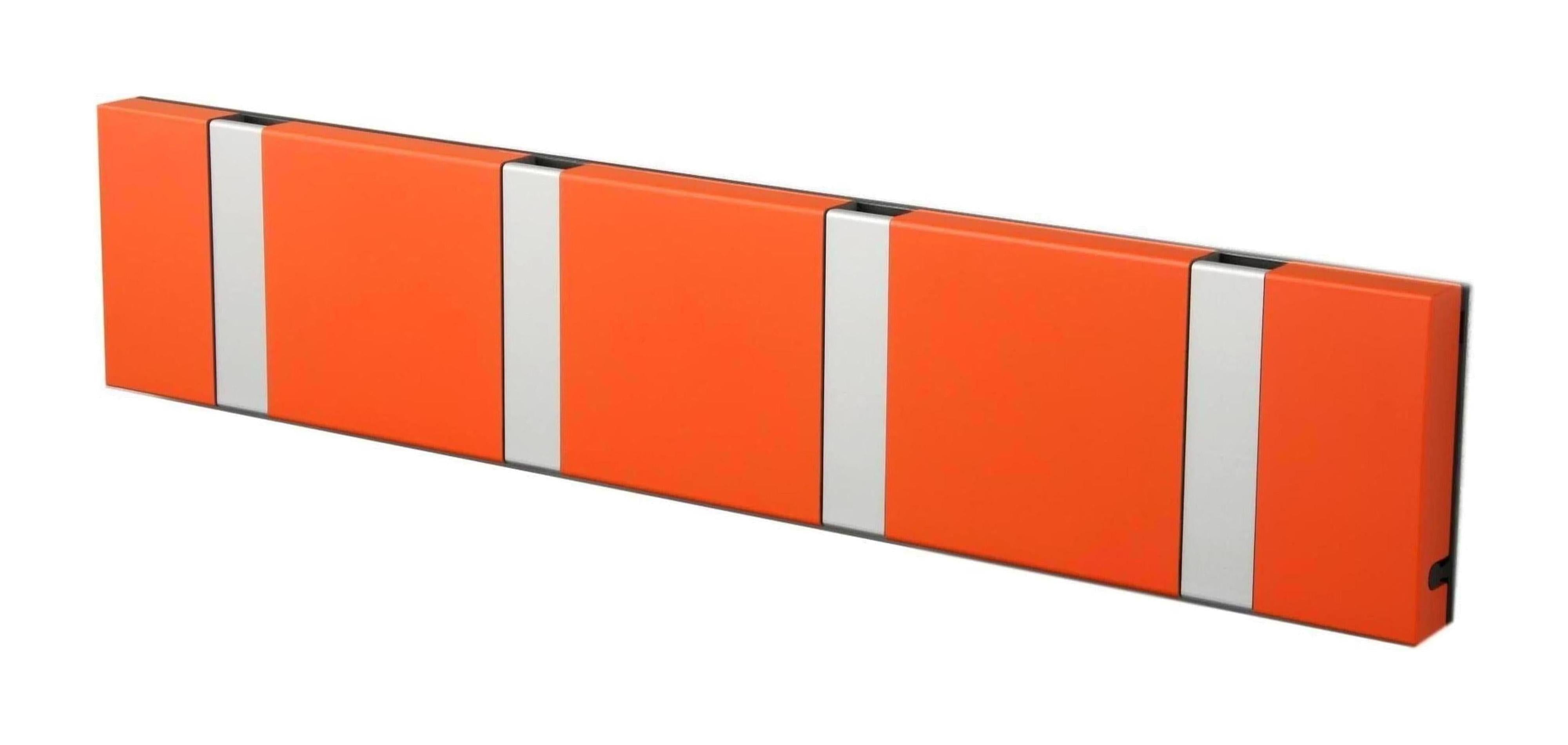 [product_category]-Loca Knax Horizontal Coat Rack 4 Hooks, Hot Orange/Grey-LOCA-5711394140320-104272-LOC-1