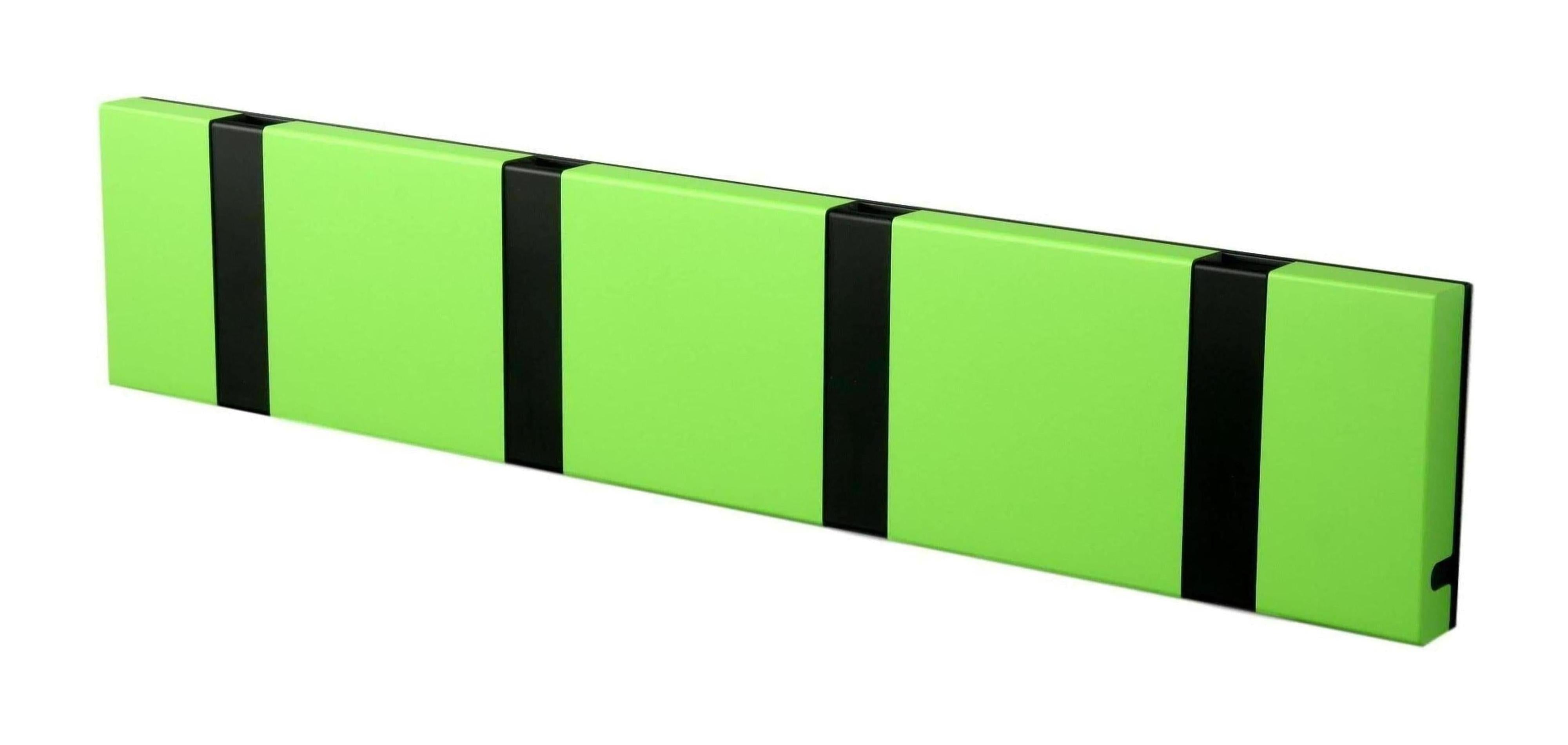 [product_category]-Loca Knax Horizontal Coat Rack 4 Hooks, Lime/Black-LOCA-5711394140276-104251-LOC-1