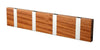 Loca Knax Horizontal Coat Rack 4 Hooks, Mahogany Oiled/Grey