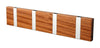 Loca Knax Horizontal Coat Rack 4 Hooks, Mahogany/Grey