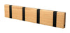 Loca Knax Horizontal Coat Rack 4 Hooks, Oak Lacquered/Black