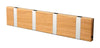 Loca Knax Horizontal Coat Rack 4 Hooks, Oak Lacquered/Grey