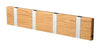 Loca Knax Horizontal Coat Rack 4 Hooks, Oak Oiled/Grey