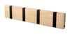 Loca Knax Horizontal Coat Rack 4 Hooks, Oak Untreated/Black