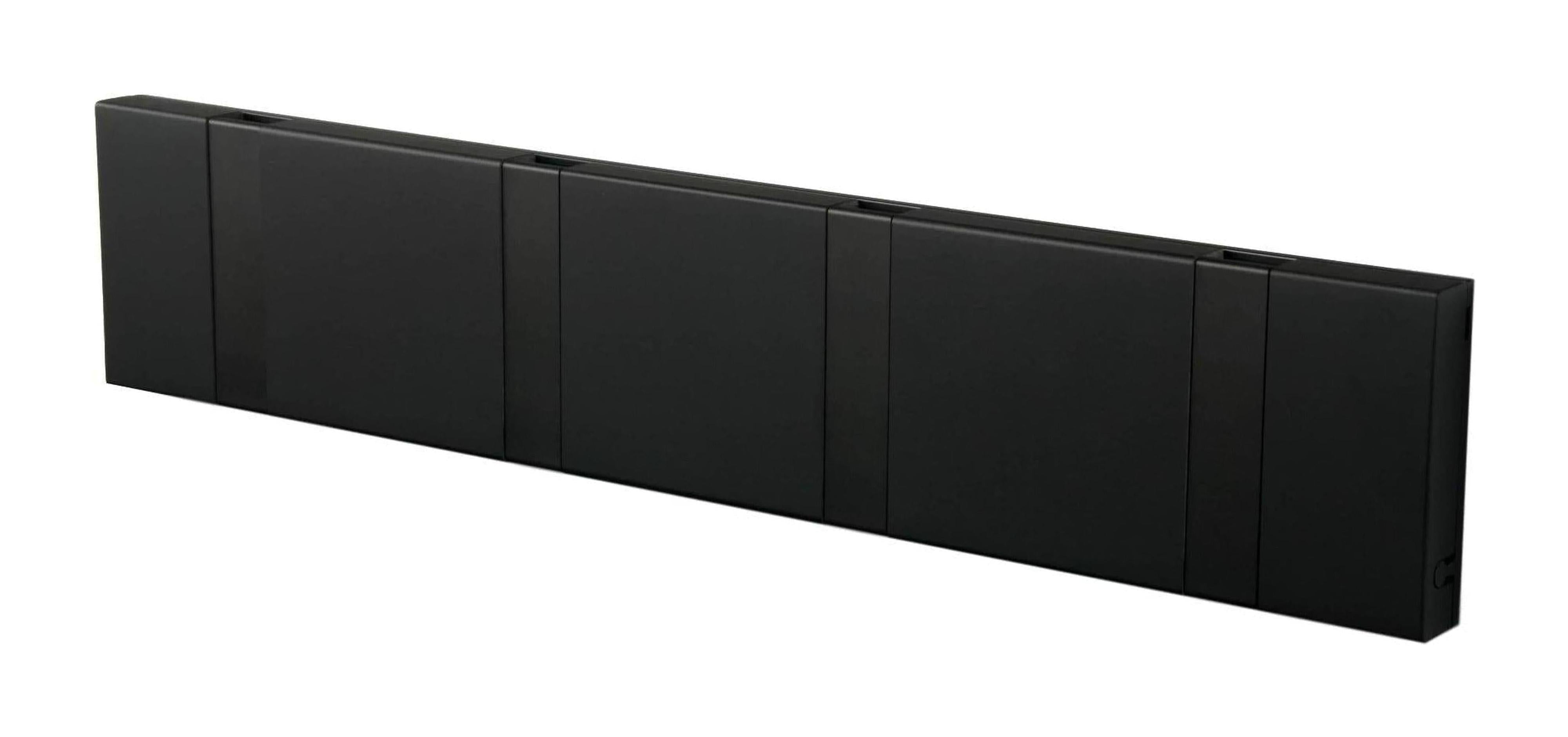 [product_category]-Loca Knax Horizontal Coat Rack 4 Hooks, Soft Black/Black-LOCA-5711394140719-104311-LOC-1