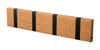Loca Knax Horizontal Coat Rack 4 Hooks, Teak Oiled/Black