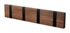 Loca Knax Horizontal Coat Rack 4 Hooks, Walnut/Black
