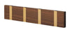 Loca Knax Horizontal Coat Rack 4 Hooks, Walnut/Brass
