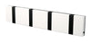 Loca Knax Horizontal Coat Rack 4 Hooks, White/Black