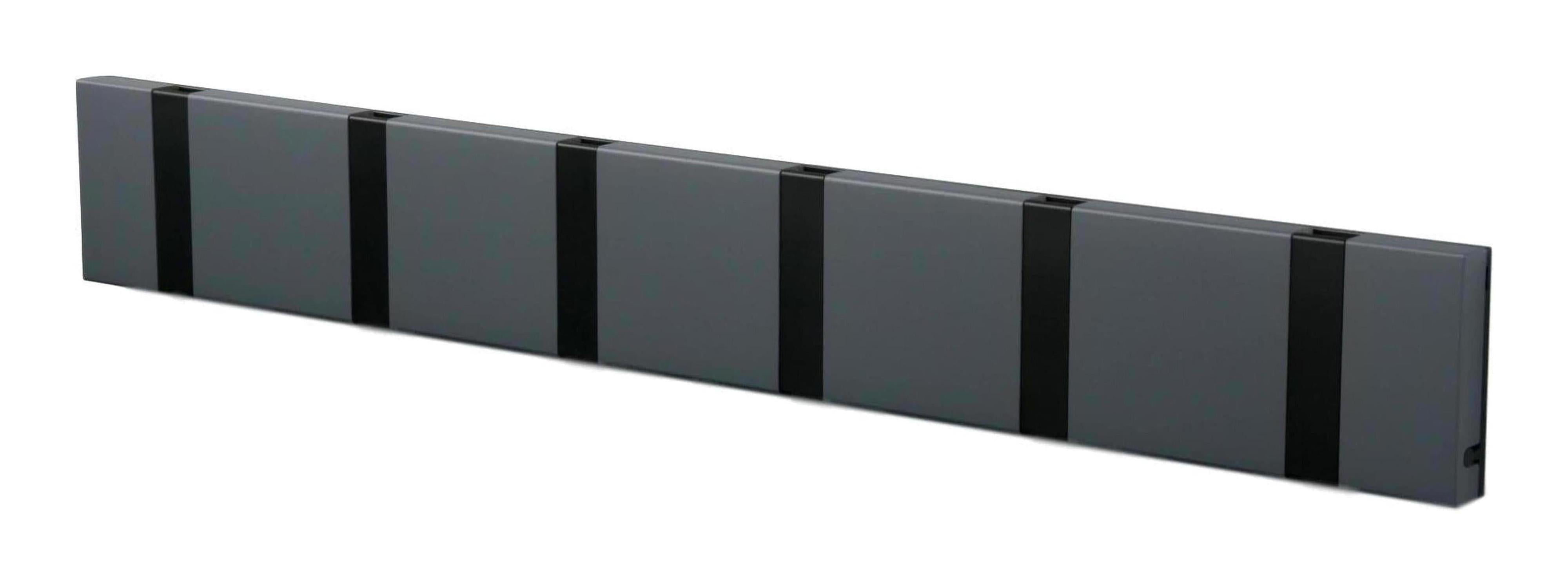 [product_category]-Loca Knax Horizontal Coat Rack 6 Hooks, Anthracite/Black-LOCA-5711394160199-106211-LOC-1