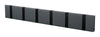 Loca Knax Horizontal Coat Rack 6 Hooks, Anthracite/Black