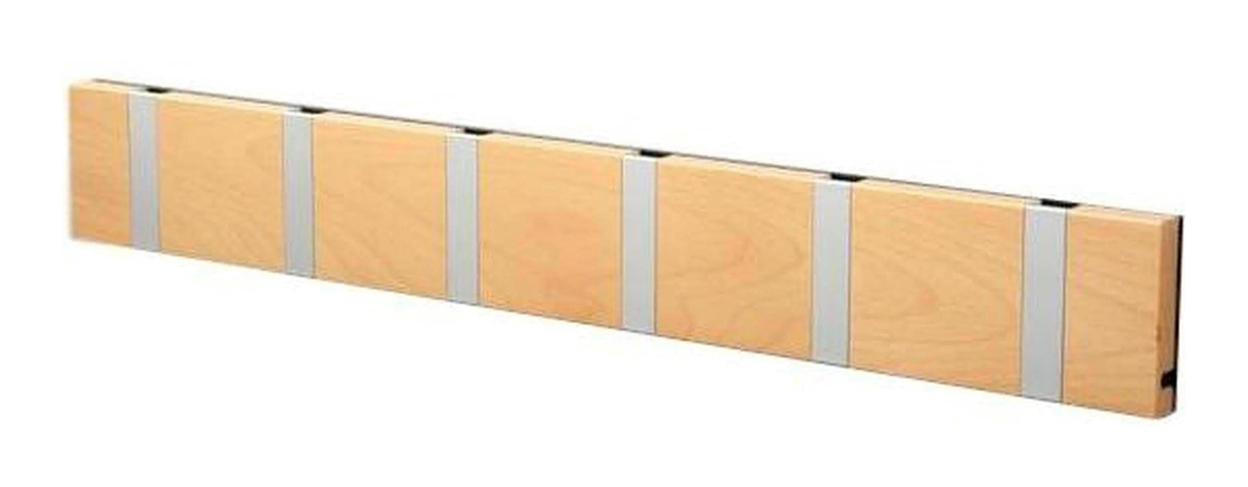 [product_category]-Loca Knax Horizontal Coat Rack 6 Hooks, Beech Soap/Grey-LOCA-5711394160076-10612S-LOC-1