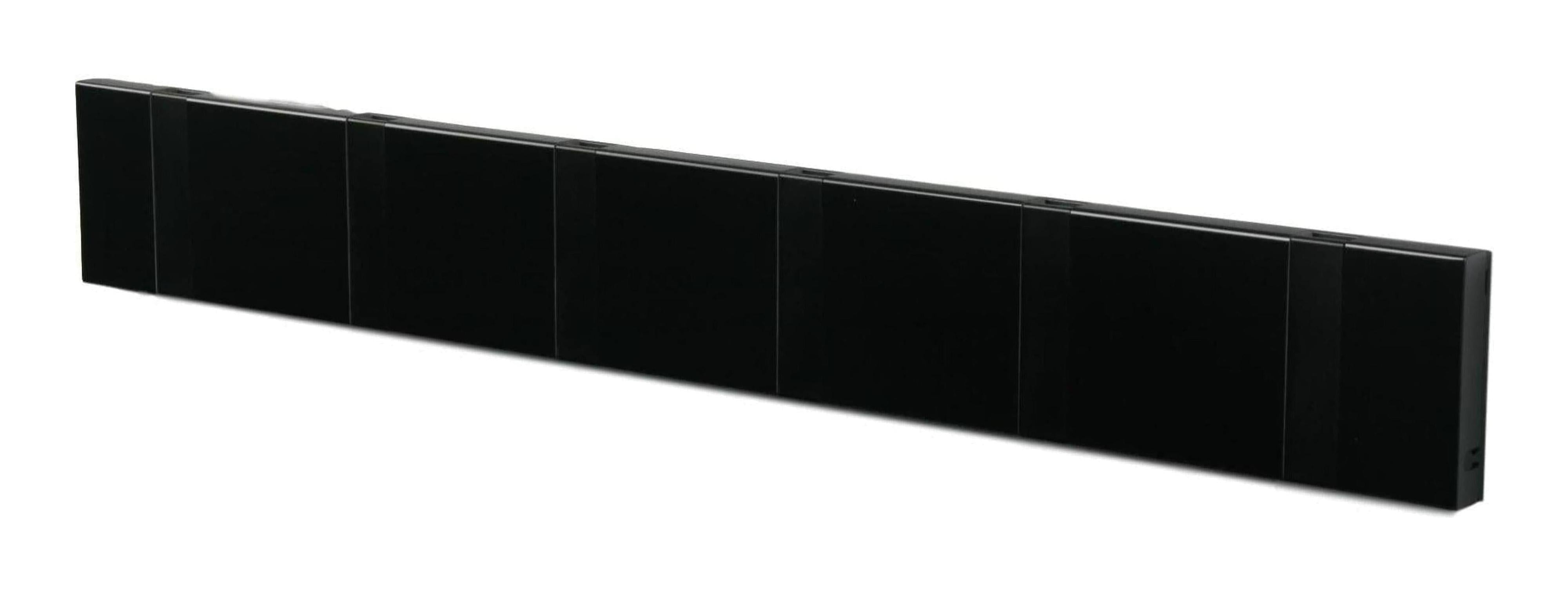 [product_category]-Loca Knax Horizontal Coat Rack 6 Hooks, Black/Black-LOCA-5711394160397-10651-LOC-1