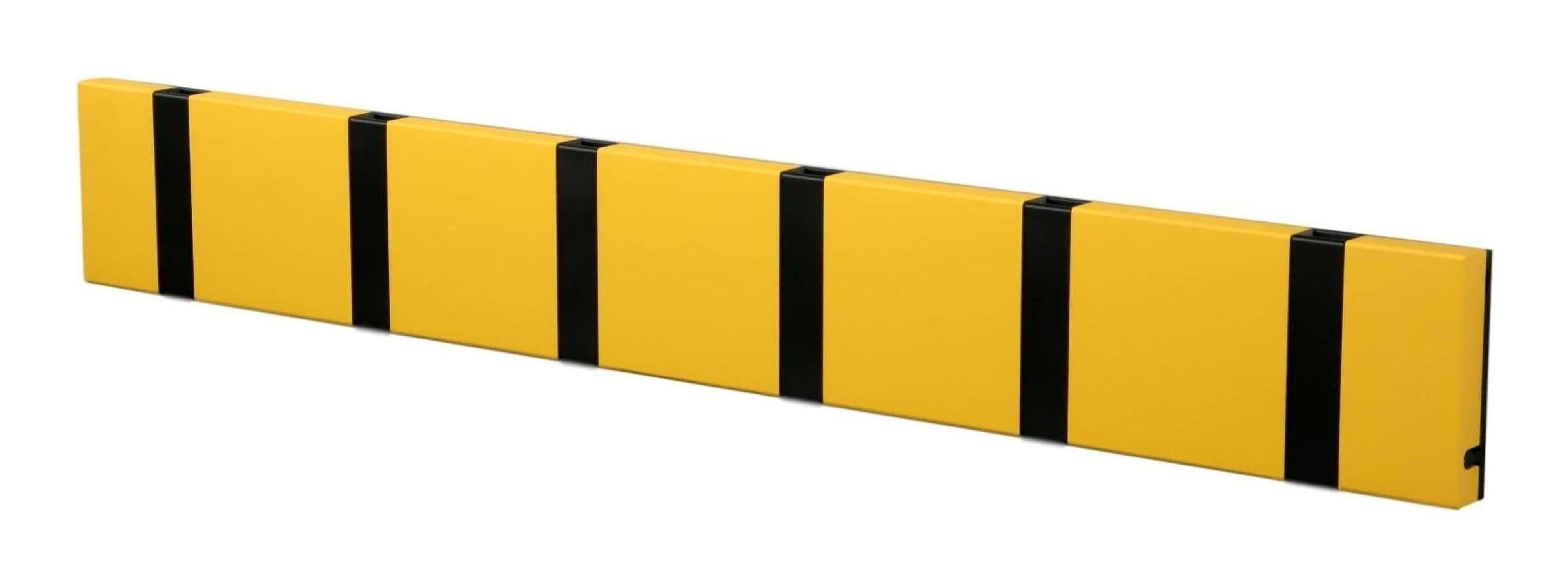 [product_category]-Loca Knax Horizontal Coat Rack 6 Hooks, Buzzer/Black-LOCA-5711394160250-106241-LOC-1