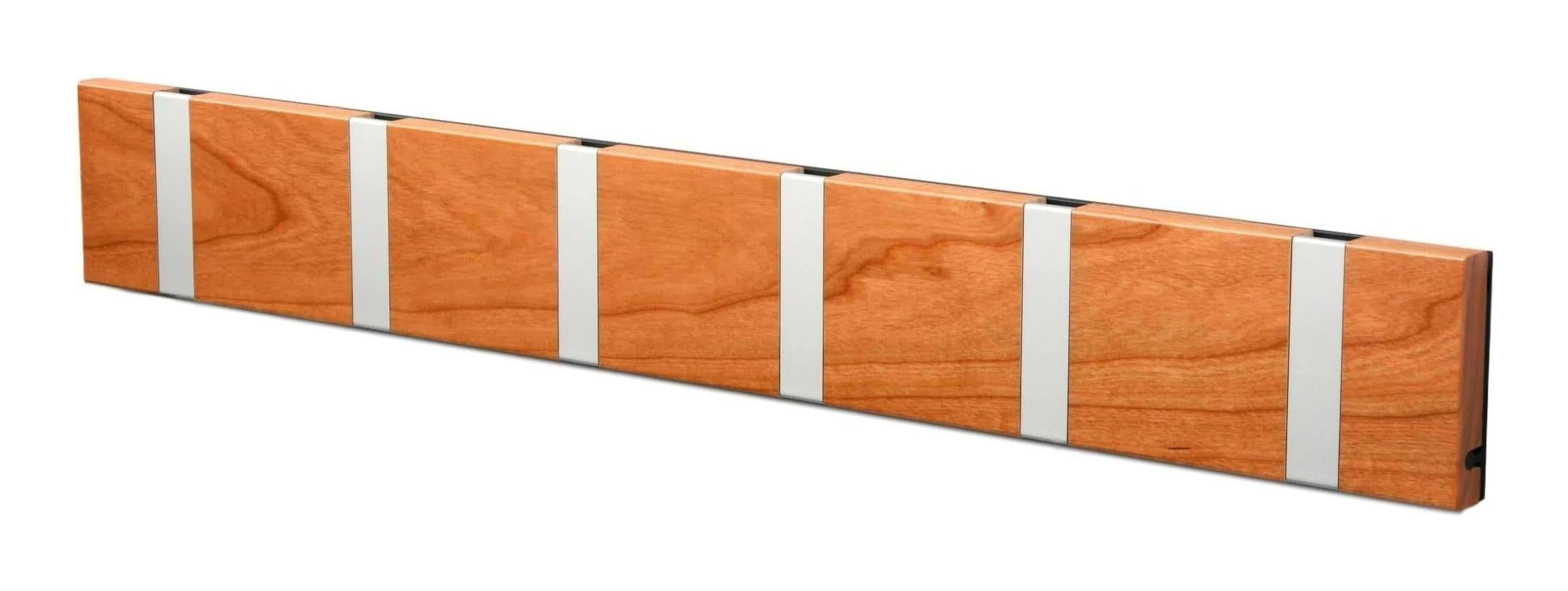 [product_category]-Loca Knax Horizontal Coat Rack 6 Hooks, Cherry/Grey-LOCA-5711394160373-10642-LOC-1