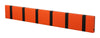 Loca Knax Horizontal Coat Rack 6 Hooks, Hot Orange/Black
