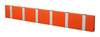 Loca Knax Horizontal Coat Rack 6 Hooks, Hot Orange/Grey