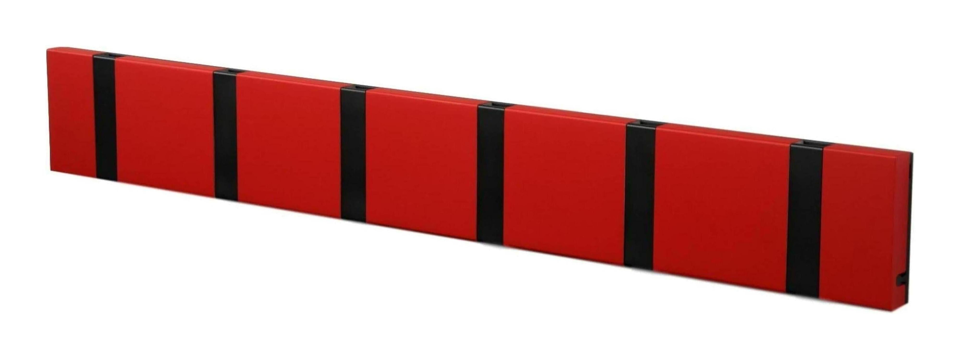 [product_category]-Loca Knax Horizontal Coat Rack 6 Hooks, Imperial/Black-LOCA-5711394160212-106221-LOC-1