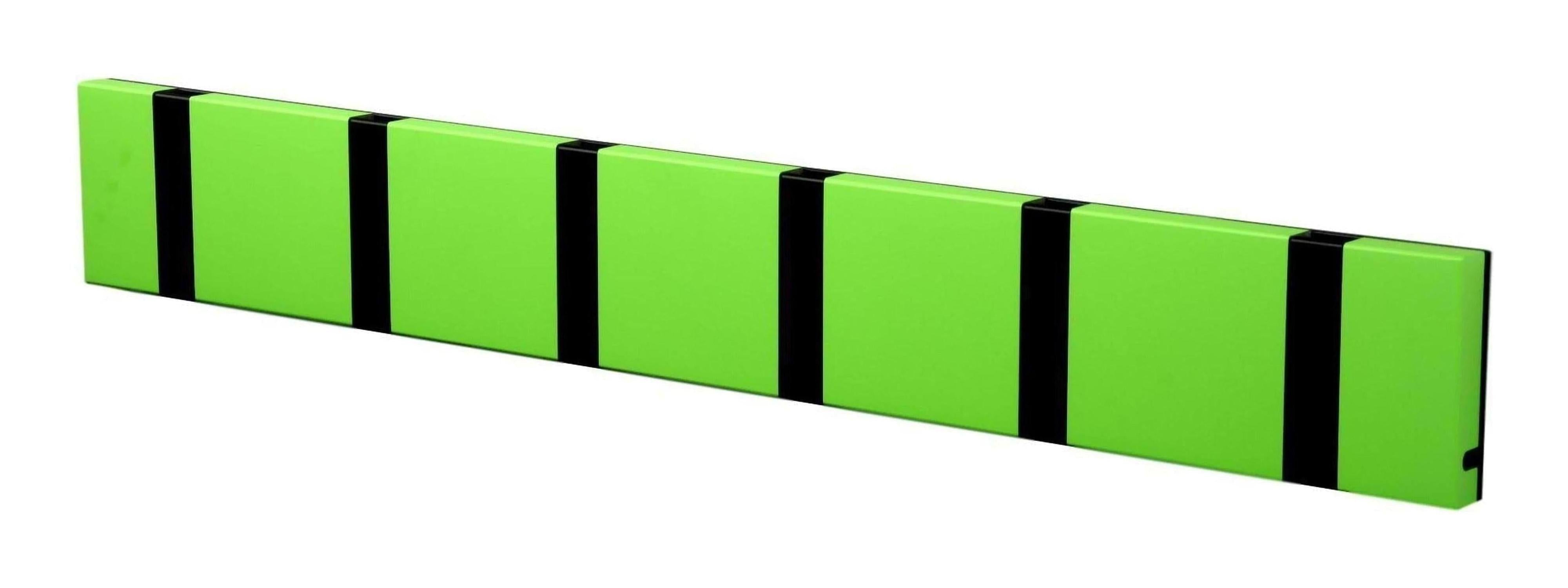 [product_category]-Loca Knax Horizontal Coat Rack 6 Hooks, Lime/Black-LOCA-5711394160274-106251-LOC-1