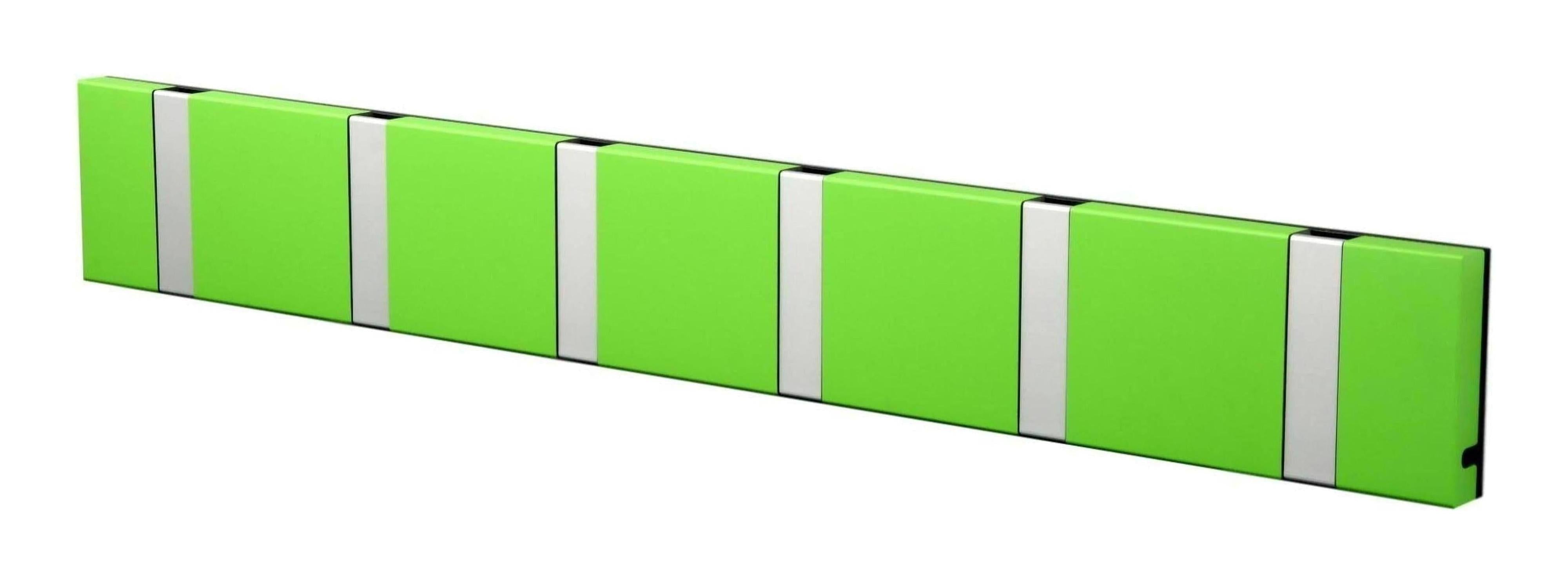 [product_category]-Loca Knax Horizontal Coat Rack 6 Hooks, Lime/Grey-LOCA-5711394160281-106252-LOC-1