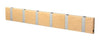 Loca Knax Horizontal Coat Rack 6 Hooks, Maple Untreated/Grey