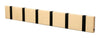 Loca Knax Horizontal Coat Rack 6 Hooks, Maple/Black