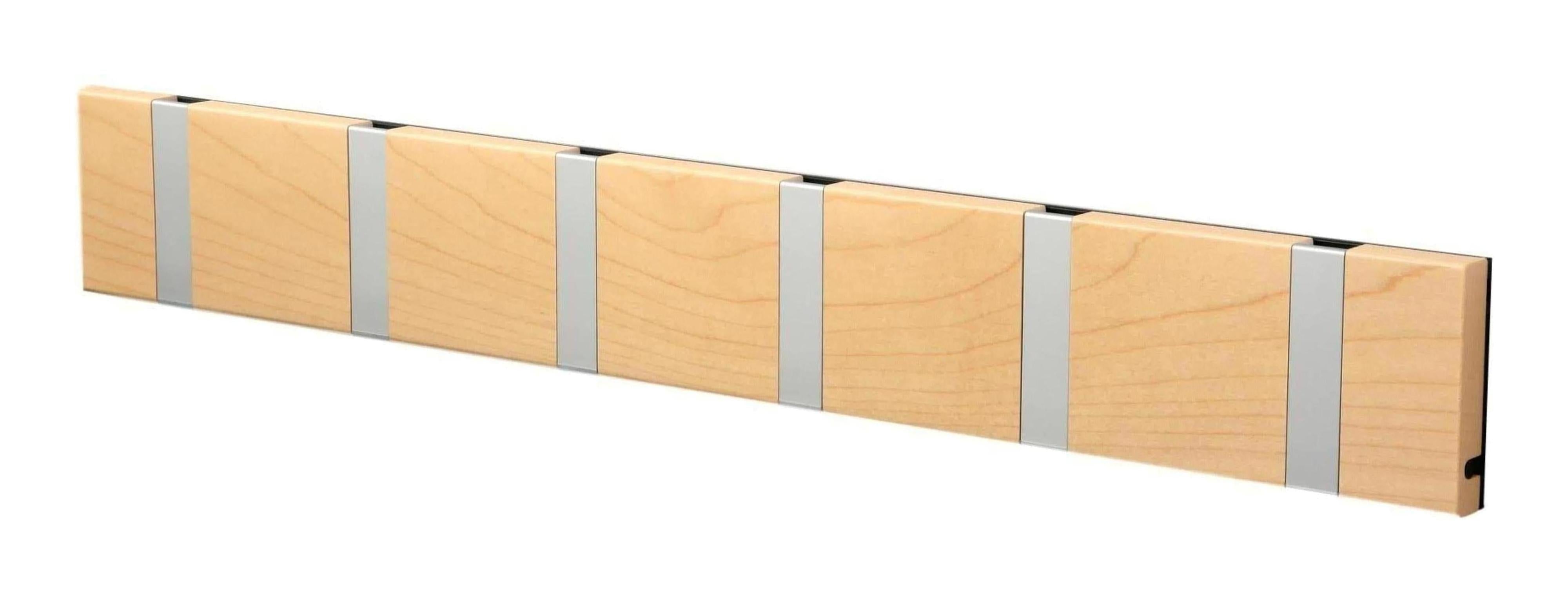 [product_category]-Loca Knax Horizontal Coat Rack 6 Hooks, Maple/Grey-LOCA-5711394160472-10672-LOC-1
