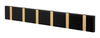 Loca Knax Horizontal Coat Rack 6 Hooks, Oak Black Stained/Brass
