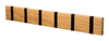 Loca Knax Horizontal Coat Rack 6 Hooks, Oak Lacquered/Black