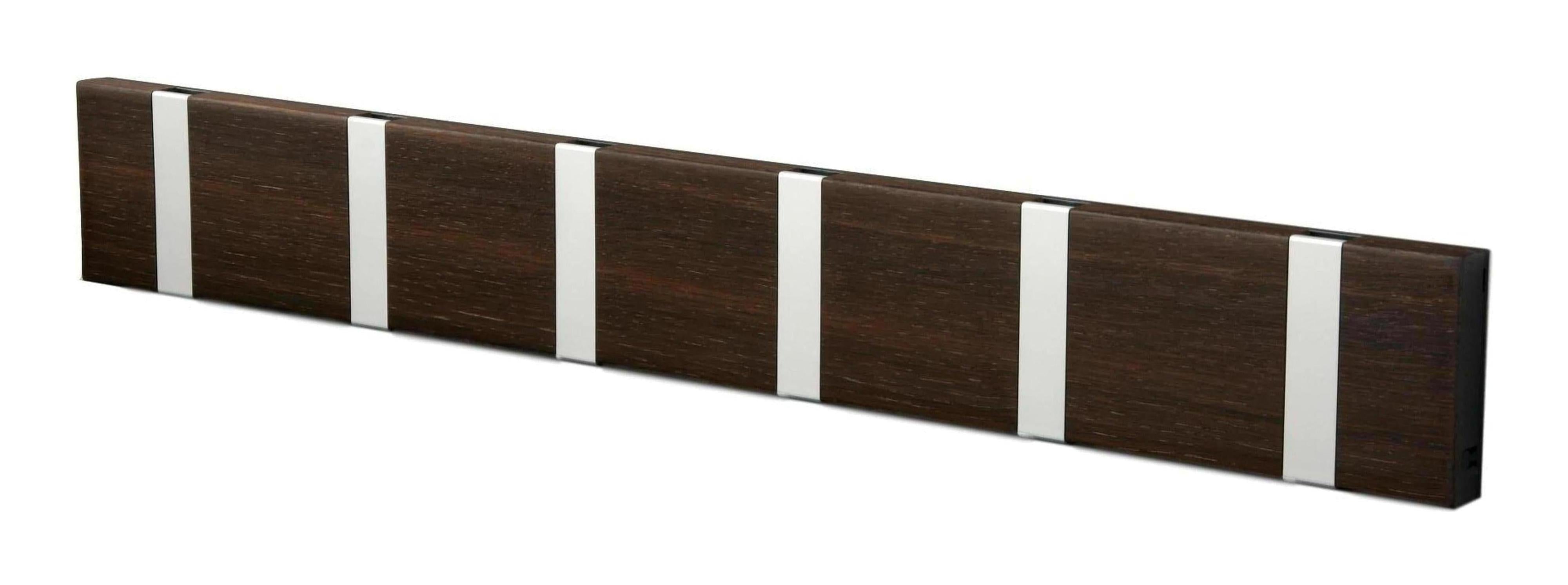 [product_category]-Loca Knax Horizontal Coat Rack 6 Hooks, Oak Tabac/Grey-LOCA-5711394160182-106142-LOC-1