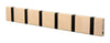 Loca Knax Horizontal Coat Rack 6 Hooks, Oak Untreated/Black