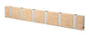 Loca Knax Horizontal Coat Rack 6 Hooks, Oak Untreated/Grey