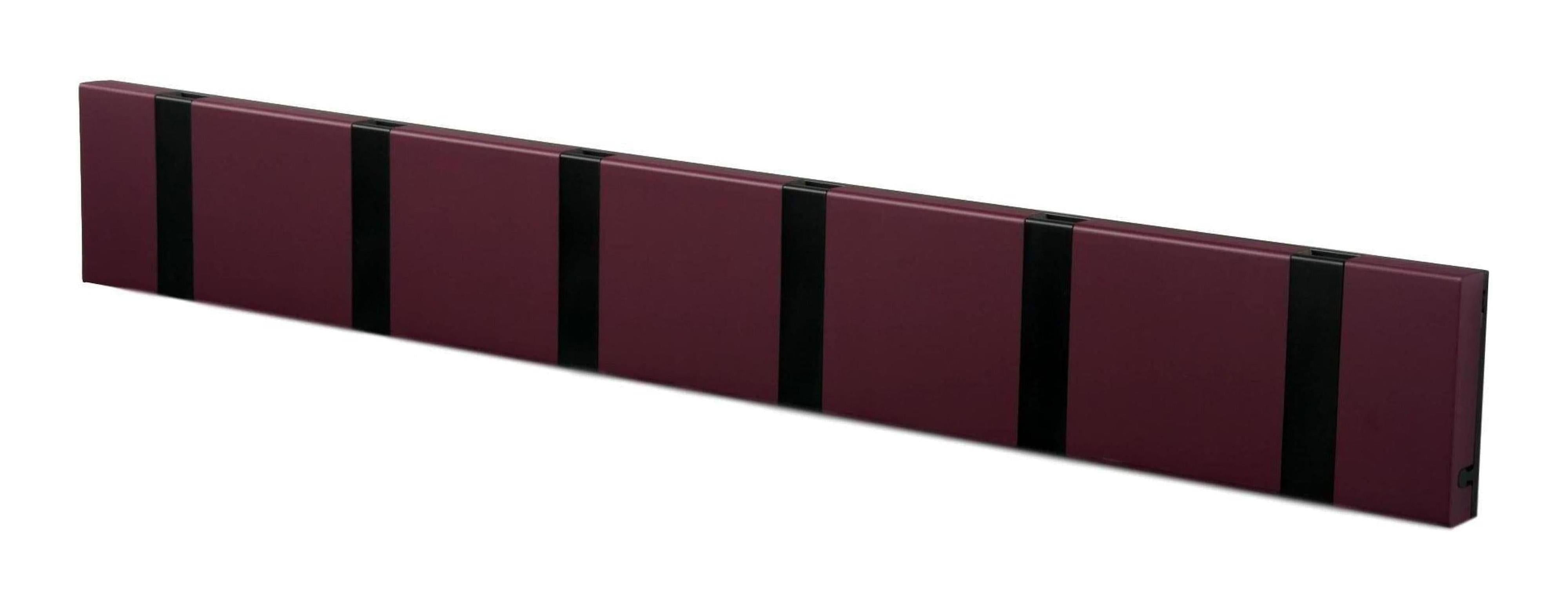 [product_category]-Loca Knax Horizontal Coat Rack 6 Hooks, Purple/Black-LOCA-5711394160793-106291-LOC-1