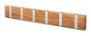 Loca Knax Horizontal Coat Rack 6 Hooks, Teak Oiled/Grey