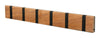 Loca Knax Horizontal Coat Rack 6 Hooks, Teak Untreated/Black